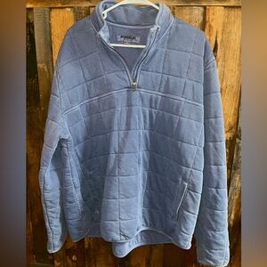 Women's Blue Quilted Sweatshirt